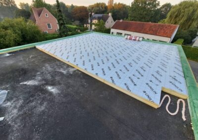 isolatie verlijmen op plat dak